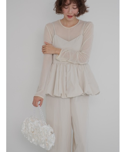 JUMELLE(ジュメロ)の「【結婚式/オケージョン】rose pearl bag(ハンドバッグ・レディース・ホワイト・FREE)」の19枚目の写真