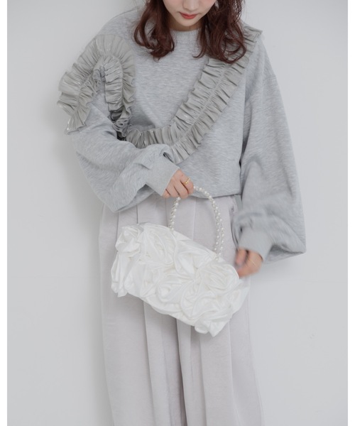 JUMELLE(ジュメロ)の「【結婚式/オケージョン】rose pearl bag(ハンドバッグ・レディース・ホワイト・FREE)」の10枚目の写真