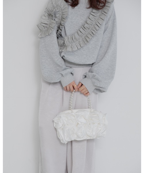 JUMELLE(ジュメロ)の「【結婚式/オケージョン】rose pearl bag(ハンドバッグ・レディース・ホワイト・FREE)」の11枚目の写真