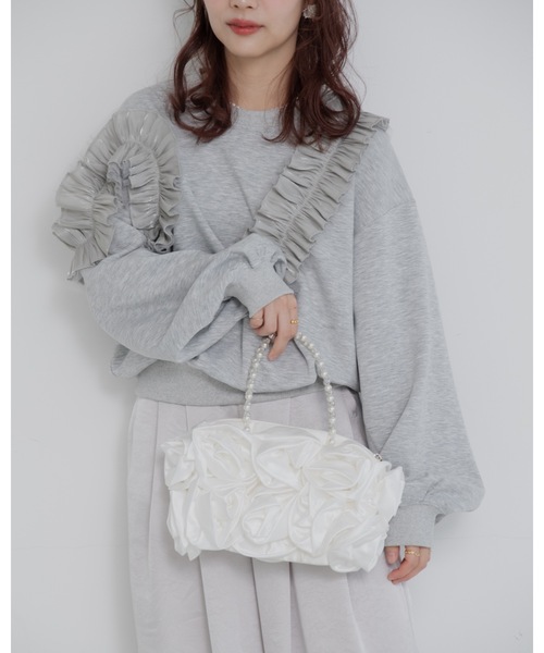 JUMELLE(ジュメロ)の「【結婚式/オケージョン】rose pearl bag(ハンドバッグ・レディース・ホワイト・FREE)」の13枚目の写真