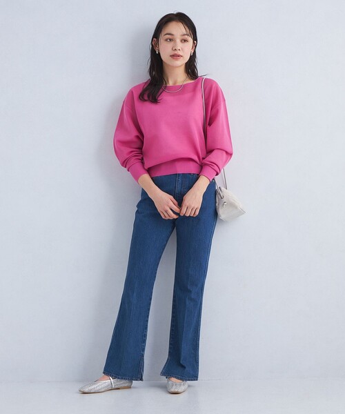 【美品】グリーンレーベルリラクシング フォルム ニット プルオーバー レッド green label relaxing（グリーンレーベルリラクシング）の
