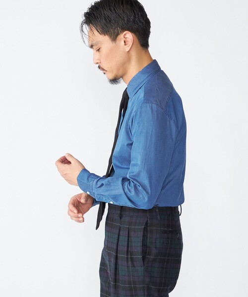 SHIPS(シップス)の「SHIPS: デニム シャツ(シャツ/ブラウス・メンズ・ネイビー・X-LARGE/LARGE/MEDIUM/SMALL)」の2枚目の写真