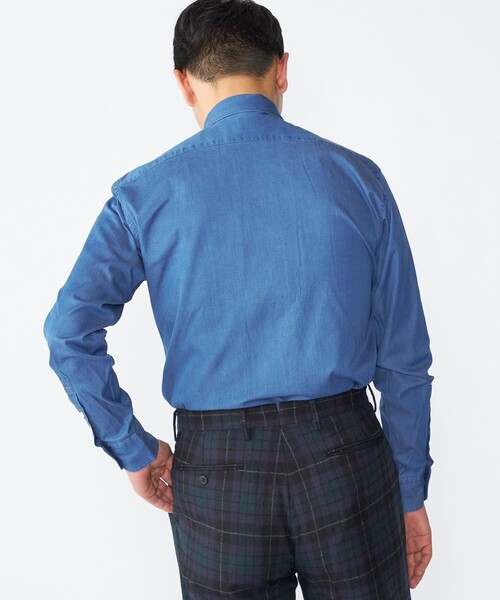 SHIPS(シップス)の「SHIPS: デニム シャツ(シャツ/ブラウス・メンズ・ネイビー・X-LARGE/LARGE/MEDIUM/SMALL)」の3枚目の写真