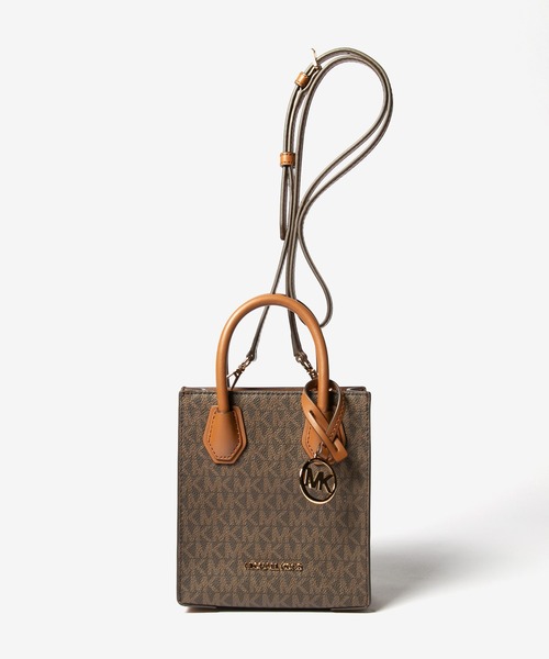 MICHAEL KORS(マイケルコース)の「Michael Kors MERCER SHOPPER TOTE EXTRA SMALL マイケルコース マーサー ショッパートート クロスボディ エクストラスモール(トートバッグ・レディース・ホワイト系1/ブラウン・FREE)」の2枚目の写真