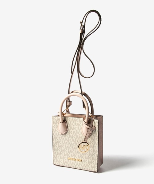 MICHAEL KORS(マイケルコース)の「Michael Kors MERCER SHOPPER TOTE EXTRA SMALL マイケルコース マーサー ショッパートート クロスボディ エクストラスモール(トートバッグ・レディース・ホワイト系1/ブラウン・FREE)」の3枚目の写真