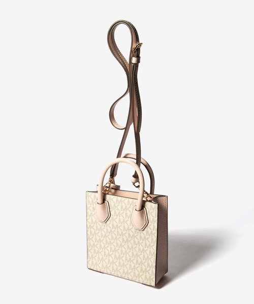 MICHAEL KORS(マイケルコース)の「Michael Kors MERCER SHOPPER TOTE EXTRA SMALL マイケルコース マーサー ショッパートート クロスボディ エクストラスモール(トートバッグ・レディース・ホワイト系1/ブラウン・FREE)」の5枚目の写真