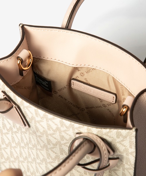 MICHAEL KORS(マイケルコース)の「Michael Kors MERCER SHOPPER TOTE EXTRA SMALL マイケルコース マーサー ショッパートート クロスボディ エクストラスモール(トートバッグ・レディース・ホワイト系1/ブラウン・FREE)」の8枚目の写真