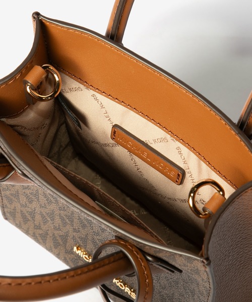 MICHAEL KORS(マイケルコース)の「Michael Kors MERCER SHOPPER TOTE EXTRA SMALL マイケルコース マーサー ショッパートート クロスボディ エクストラスモール(トートバッグ・レディース・ホワイト系1/ブラウン・FREE)」の13枚目の写真