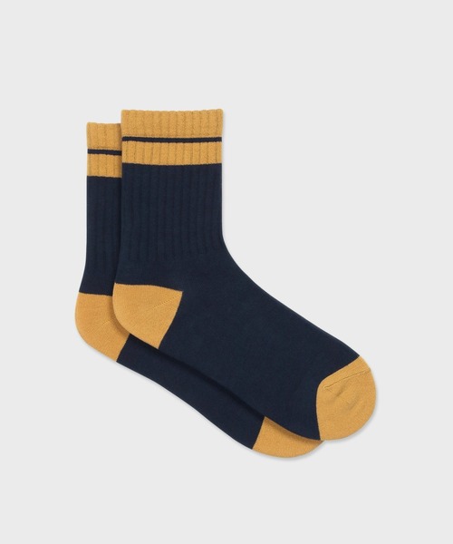 Paul Smith(ポールスミス)の「カラーブロック ソックス【150639 MD2】(ソックス/靴下・メンズ・ブラック/ネイビー・25-27)」の1枚目の写真