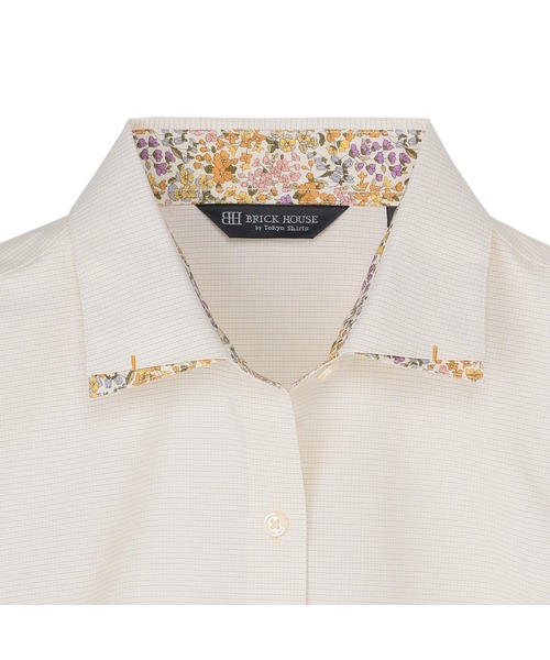 TOKYO SHIRTS（トウキョウシャツ）の「透け防止 形態安定ノーアイロン ワイド 長袖ビジネスワイシャツ（ビジネスシャツ・レディース・イエロー・S/M/LL/XL/L）」の3枚目の写真