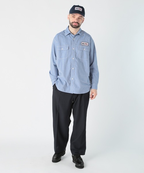 FUSE（フューズ）の「【BIG BILL/ビッグ ビル】別注 ワッペンワークシャツ（シャツ/ブラウス・メンズ・グレー/ブルー/ベージュ・01/02/03）」の16枚目の写真