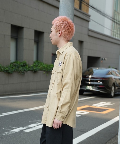 FUSE（フューズ）の「【BIG BILL/ビッグ ビル】別注 ワッペンワークシャツ（シャツ/ブラウス・メンズ・グレー/ブルー/ベージュ・01/02/03）」の7枚目の写真