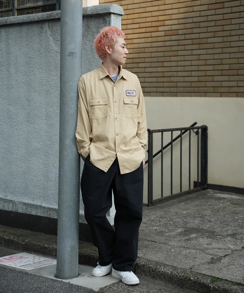 FUSE（フューズ）の「【BIG BILL/ビッグ ビル】別注 ワッペンワークシャツ（シャツ/ブラウス・メンズ・グレー/ブルー/ベージュ・01/02/03）」の9枚目の写真