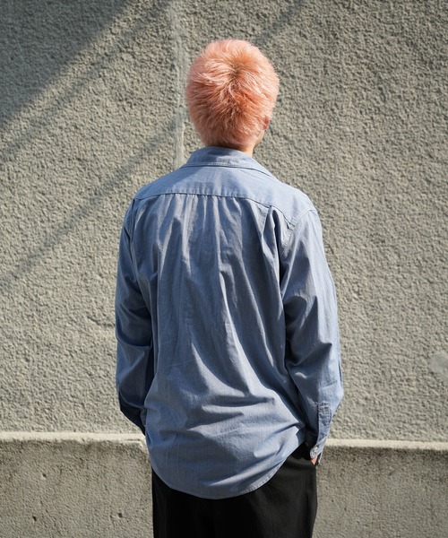 FUSE（フューズ）の「【BIG BILL/ビッグ ビル】別注 ワッペンワークシャツ（シャツ/ブラウス・メンズ・グレー/ブルー/ベージュ・01/02/03）」の11枚目の写真