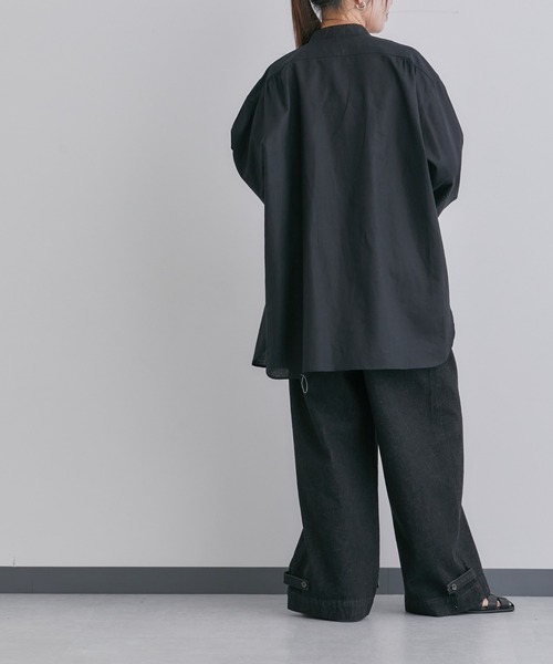 NANO universe(ナノユニバース)の「「Te Ni Wo Ha」nano・universe×片岡 健太(sumika)別注/デニムワイドパンツ(デニムパンツ・メンズ・ブラック/ネイビー・S/M/L/XL/XS)」の11枚目の写真