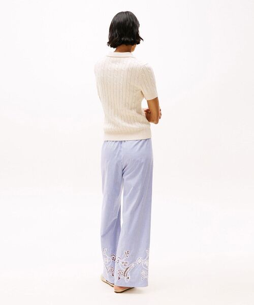 tommy jeans（トミー ジーンズ）の「ケーブルポロニット（ニット/セーター・レディース・ネイビー/ブルー/イエロー/グレー・XX-SMALL/X-SMALL/MEDIUM/SMALL）」の13枚目の写真