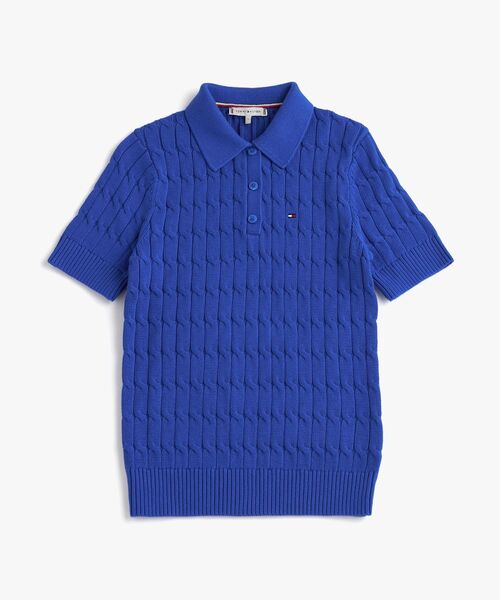 tommy jeans（トミー ジーンズ）の「ケーブルポロニット（ニット/セーター・レディース・ネイビー/ブルー/イエロー/グレー・XX-SMALL/X-SMALL/MEDIUM/SMALL）」の15枚目の写真