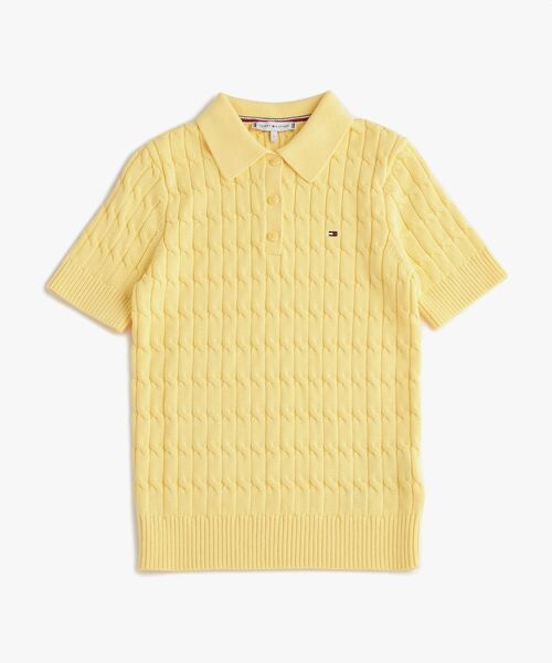 tommy jeans（トミー ジーンズ）の「ケーブルポロニット（ニット/セーター・レディース・ネイビー/ブルー/イエロー/グレー・XX-SMALL/X-SMALL/MEDIUM/SMALL）」の14枚目の写真
