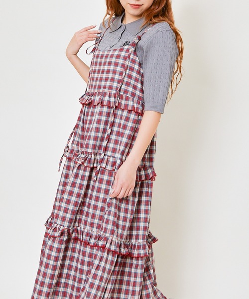 GORGE(ゴージ)の「《上品カジュアル》レディース 細ケーブル 半袖ニットポロ 刺しゅう入り 春夏秋(ニット/セーター・レディース・ネイビー/グレー/アイボリー・F)」の16枚目の写真