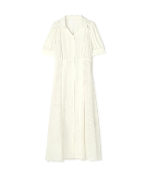 natural beauty basic シャツカラーサッカーワンピース NATURAL BEAUTY BASIC（ナチュラルビューティーベーシック）の
