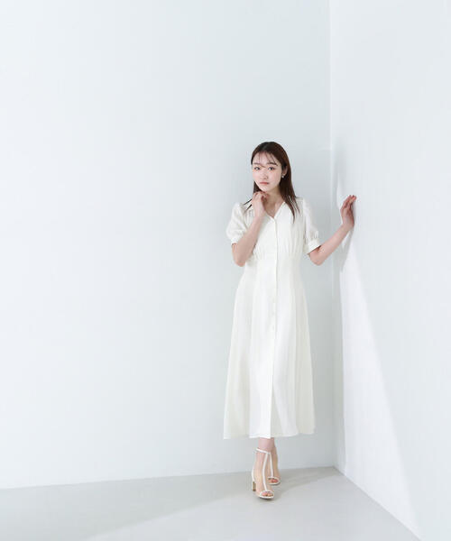 NATURAL BEAUTY BASIC（ナチュラルビューティーベーシック）の「◇シャツカラーサッカーワンピース（シャツワンピース・レディース・ブルー/ブラック/オフホワイト・MEDIUM/SMALL/P/S）」の19枚目の写真