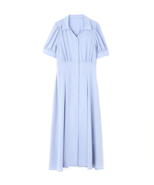 NATURAL BEAUTY BASIC シャツカラーサッカーワンピース M シャツカラーサッカーワンピース | NATURAL BEAUTY BASIC