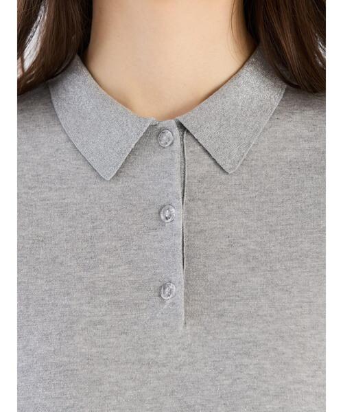 To b. by agnes b.(トゥービーバイアニエスベー)の「ラメニットポロ(ニット/セーター・レディース・グレー系その他・FREE)」の7枚目の写真