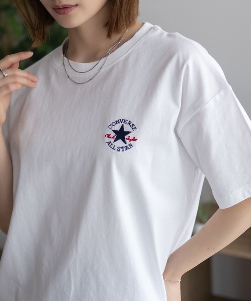 セール】CONVERSE ワンポイントパッチ刺繍Tシャツ（Tシャツ