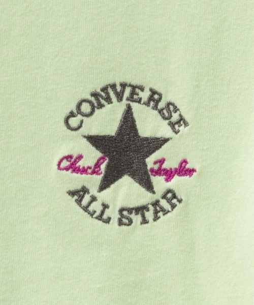 CONVERSE(コンバース)の「CONVERSE ワンポイントパッチ刺繍Tシャツ(Tシャツ/カットソー・レディース・イエロー/パープル/ホワイト/チャコールグレー・M/L)」の5枚目の写真