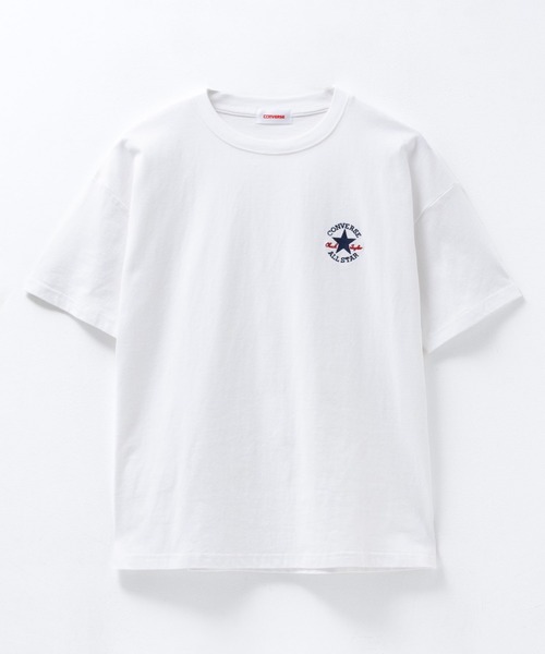 CONVERSE(コンバース)の「CONVERSE ワンポイントパッチ刺繍Tシャツ(Tシャツ/カットソー・レディース・イエロー/パープル/ホワイト/チャコールグレー・M/L)」の6枚目の写真