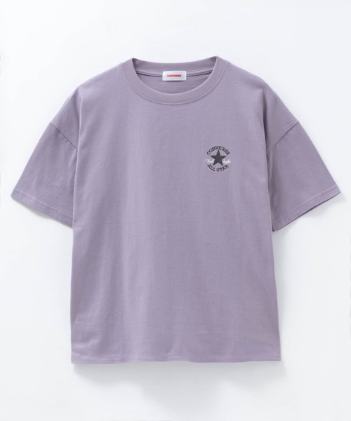 CONVERSE(コンバース)の「CONVERSE ワンポイントパッチ刺繍Tシャツ(Tシャツ/カットソー・レディース・イエロー/パープル/ホワイト/チャコールグレー・M/L)」の10枚目の写真