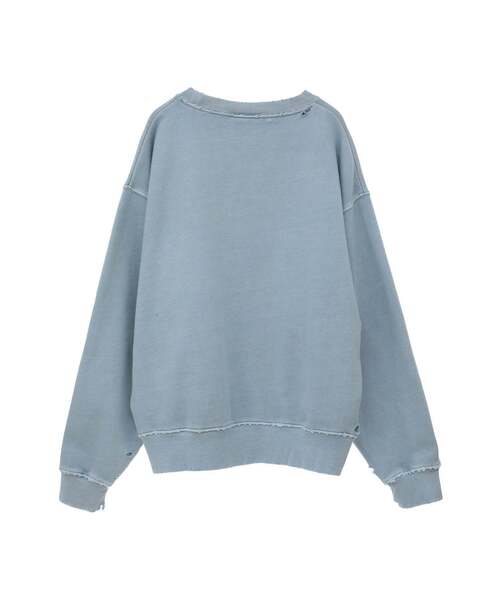 CONVERSE TOKYO(コンバーストウキョウ)の「PIGMENT DYE DISTRESSED PANDA SWEAT(スウェット・レディース・ベージュ/サックスブルー/ブラック・SMALL/MEDIUM)」の14枚目の写真