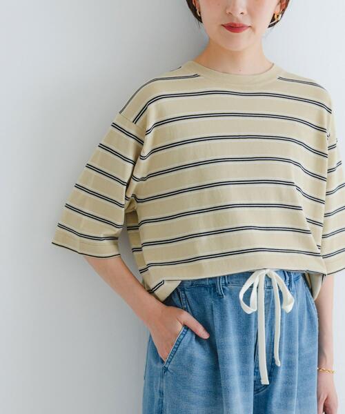 セール】new basic マルチボーダーニットTシャツ（Tシャツ/カットソー