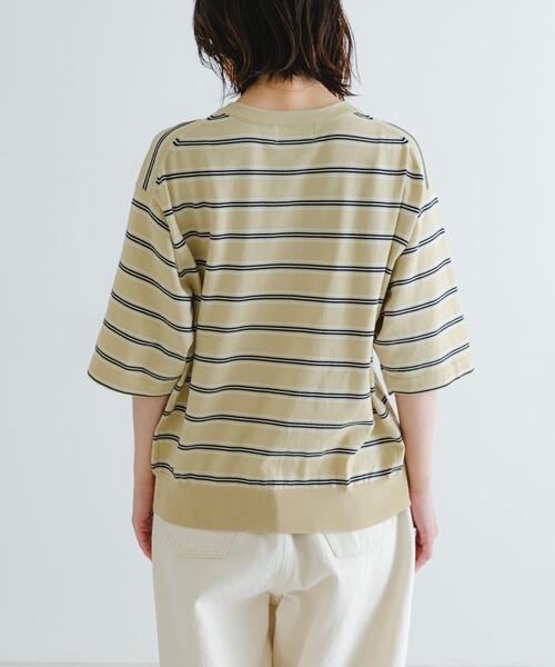 URBAN RESEARCH(アーバンリサーチ)の「new basic マルチボーダーニットTシャツ(Tシャツ/カットソー・レディース・ベージュ/ブラウン・FREE)」の11枚目の写真