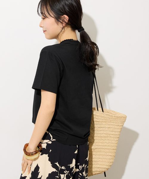 HANES(ヘインズ)の「<2枚セット>別注【Hanes / ヘインズ】Tシャツ(Tシャツ/カットソー・レディース・ブラック/チャコールグレー/ホワイト・FREE)」の4枚目の写真