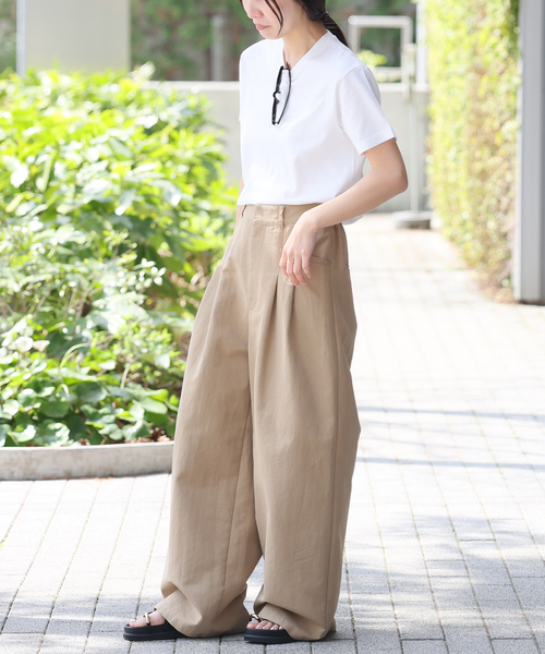 HANES(ヘインズ)の「<2枚セット>別注【Hanes / ヘインズ】Tシャツ(Tシャツ/カットソー・レディース・ブラック/チャコールグレー/ホワイト・FREE)」の20枚目の写真