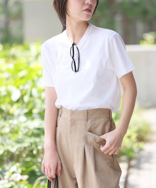 HANES(ヘインズ)の「<2枚セット>別注【Hanes / ヘインズ】Tシャツ(Tシャツ/カットソー・レディース・ブラック/チャコールグレー/ホワイト・FREE)」の22枚目の写真