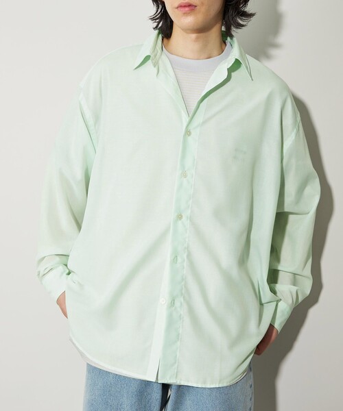 CITEN(シテン)の「<CITEN>エアリーテックスオーバーシャツ(シャツ/ブラウス・メンズ・ライトブルー/ブラック/ターコイズブルー/ベージュ・S/M/L)」の4枚目の写真