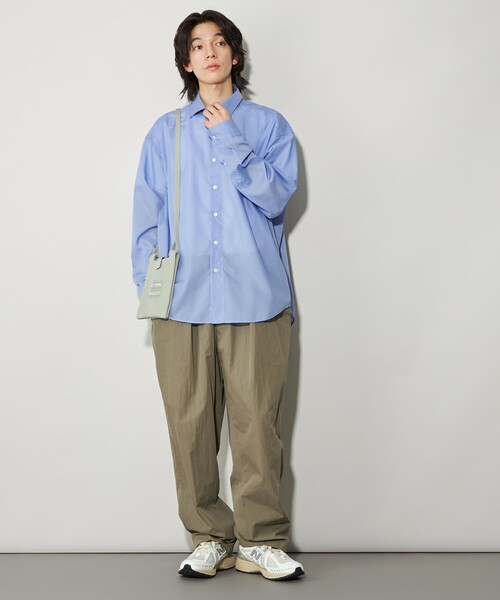 CITEN(シテン)の「<CITEN>エアリーテックスオーバーシャツ(シャツ/ブラウス・メンズ・ライトブルー/ブラック/ターコイズブルー/ベージュ・S/M/L)」の7枚目の写真