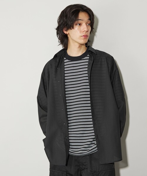 CITEN(シテン)の「<CITEN>エアリーテックスオーバーシャツ(シャツ/ブラウス・メンズ・ライトブルー/ブラック/ターコイズブルー/ベージュ・S/M/L)」の8枚目の写真