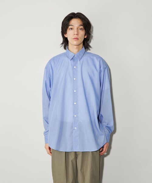 CITEN(シテン)の「<CITEN>エアリーテックスオーバーシャツ(シャツ/ブラウス・メンズ・ライトブルー/ブラック/ターコイズブルー/ベージュ・S/M/L)」の15枚目の写真