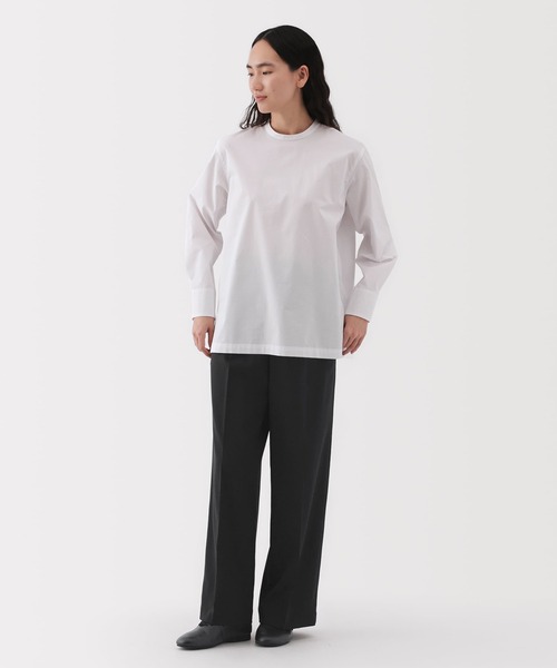 無印良品（ムジルシリョウヒン）の「婦人　撥水　タックストレートパンツ（その他パンツ・レディース・ダークネイビー/ブラック/チャコールグレー/オフホワイト・S/XL/L/M）」の13枚目の写真