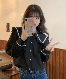 paravion | 大襟配色シャツ(シャツ/ブラウス)