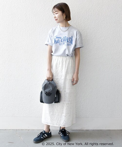 GOOD ROCK SPEED(グッドロックスピード)の「GOOD ROCK SPEED:〈洗濯機可能〉NYC カラー ロゴ プリント TEE(Tシャツ/カットソー・レディース・グリーン/ホワイト/ライトグレー・ONE SIZE)」の10枚目の写真