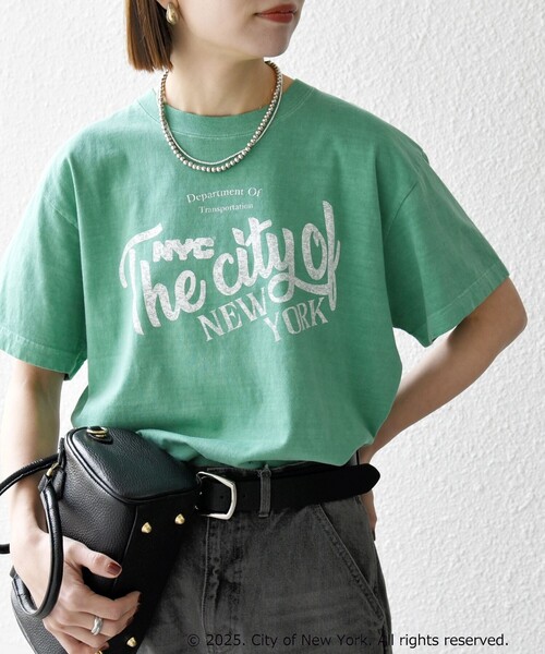 GOOD ROCK SPEED:〈洗濯機可能〉NYC カラー ロゴ プリント TEE