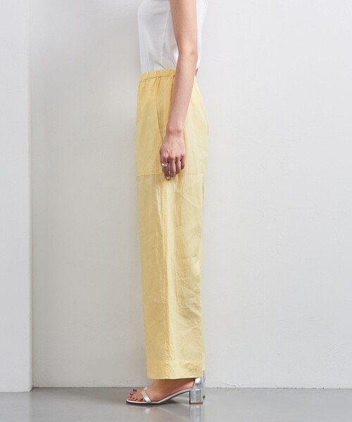 UNITED ARROWS（ユナイテッドアローズ）の「リネン パッチポケット イージーパンツ WHITE/YELLOW（その他パンツ・レディース・ホワイト/イエロー・34/36/38）」の10枚目の写真