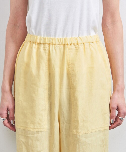 UNITED ARROWS（ユナイテッドアローズ）の「リネン パッチポケット イージーパンツ WHITE/YELLOW（その他パンツ・レディース・ホワイト/イエロー・34/36/38）」の12枚目の写真