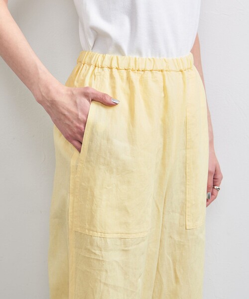 UNITED ARROWS（ユナイテッドアローズ）の「リネン パッチポケット イージーパンツ WHITE/YELLOW（その他パンツ・レディース・ホワイト/イエロー・34/36/38）」の13枚目の写真