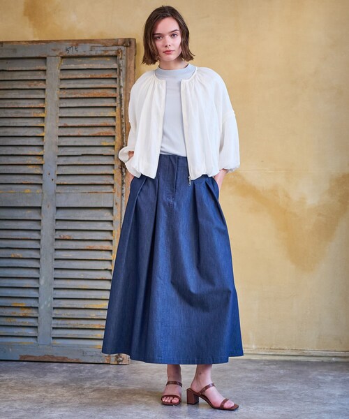 DRESSTERIOR(ドレステリア)の「【洗える/リネン100%】ウォッシャブルペーパーリネンブルゾン(ブルゾン・レディース・オフホワイト/ブラック/ライトパープル・34/36/38)」の4枚目の写真