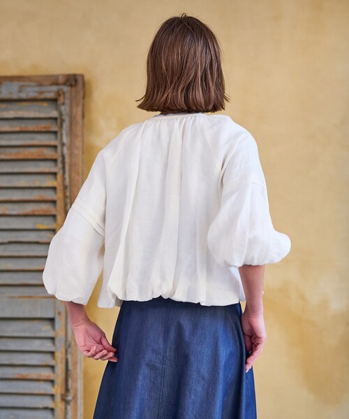 DRESSTERIOR(ドレステリア)の「【洗える/リネン100%】ウォッシャブルペーパーリネンブルゾン(ブルゾン・レディース・オフホワイト/ブラック/ライトパープル・34/36/38)」の11枚目の写真